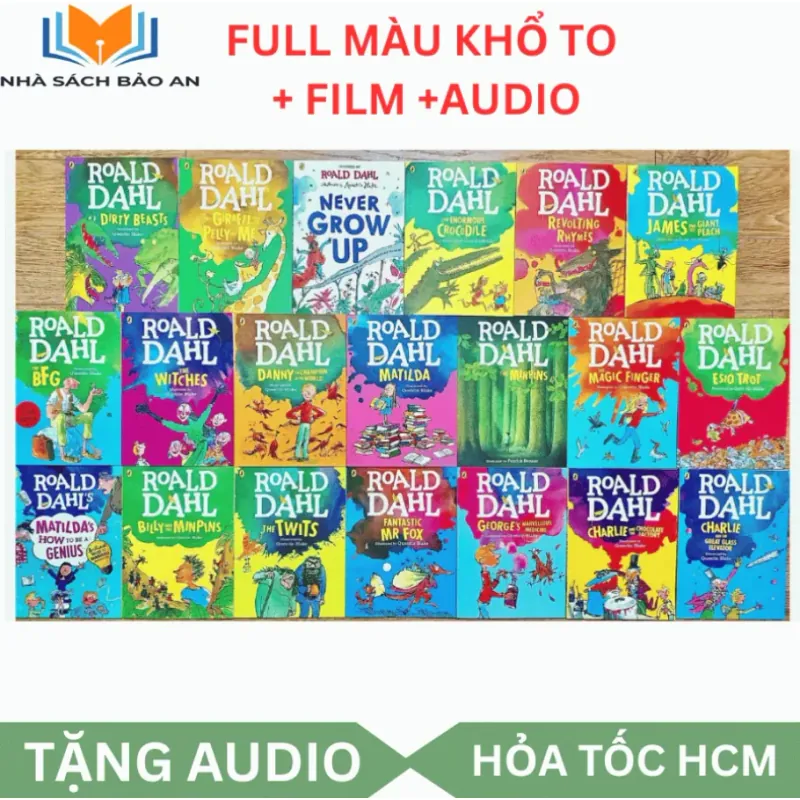 SÁCH - ROALD DAHL-PHIÊN BẢN ĐẶC BIỆT KHỔ TO A4 FULL MÀU - 20 cuốn 1000794