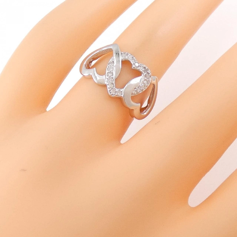 Nhẫn kim cương hình trái tim K18WG 0.15CT 671256