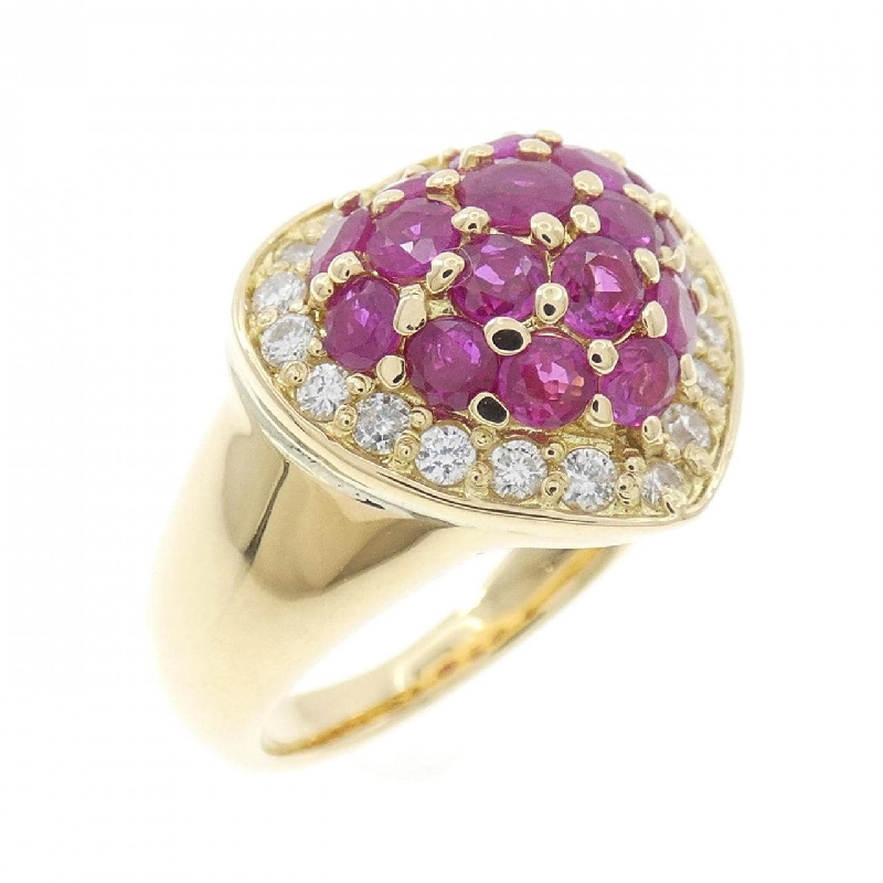 Nhẫn Ruby hình trái tim K18YG 1.64CT - Hàng hiệu Chính hãng 851228