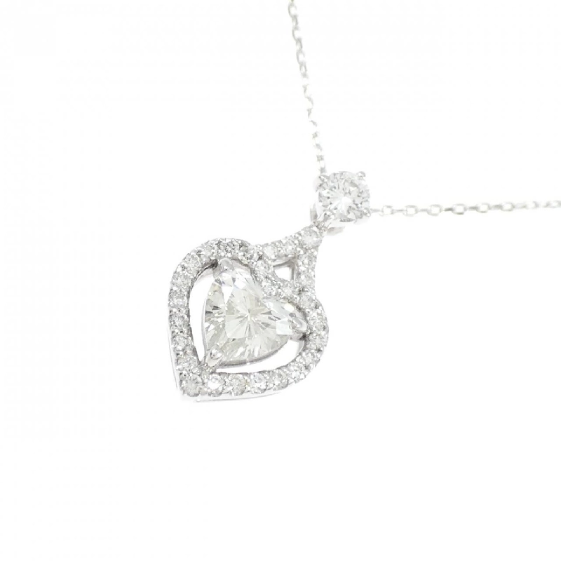 K18WG Dây chuyền hình trái tim kim cương 0.377CT - Hàng hiệu Chính hãng 860898