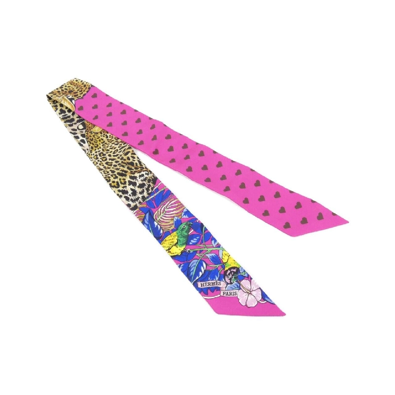Khăn quàng cổ Hermès JUNGLE LOVE LOVE Twilly 063513S - Hàng hiệu Chính hãng 807339