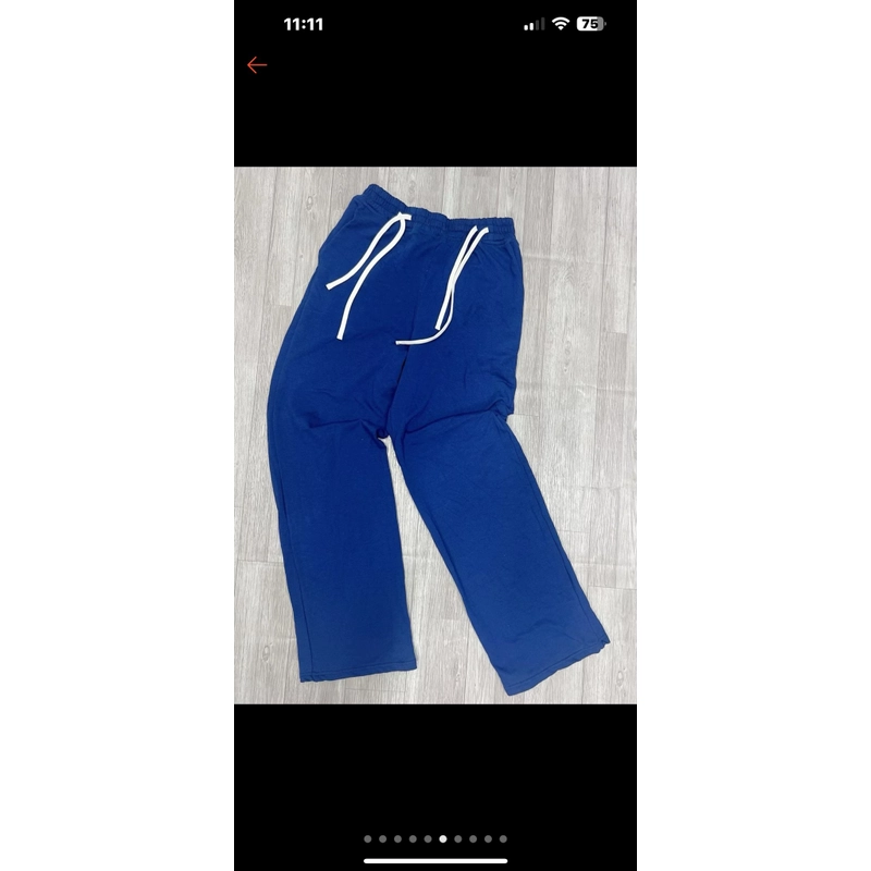 Quần Nỉ cotton chất mềm mại ông suông rộng lưng thun 457992