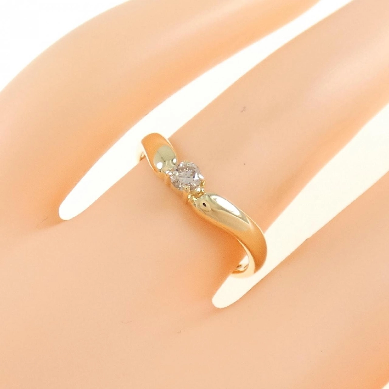 Nhẫn kim cương K18YG 0.11CT 673490