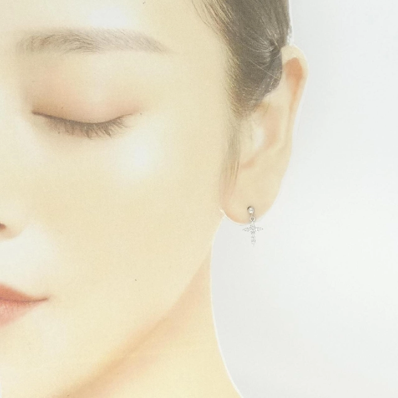 PT Bông tai kim cương chéo 0.26CT - Hàng hiệu Authentic 871932