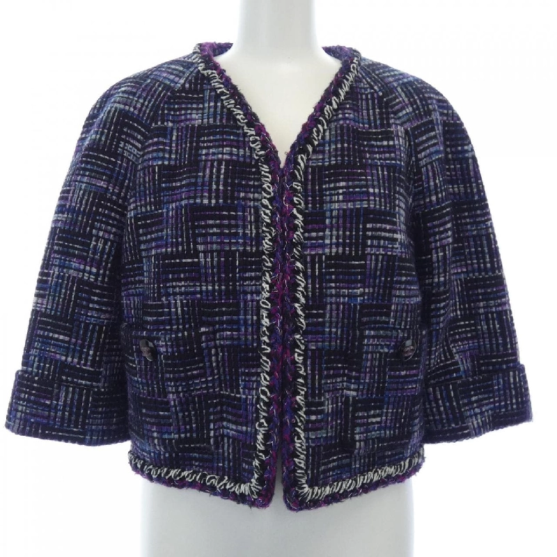 【Khuyến mãi】Áo khoác không cổ CHANEL 642062