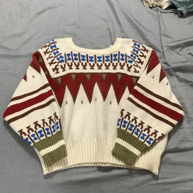 Áo len nữ họa tiết 729193