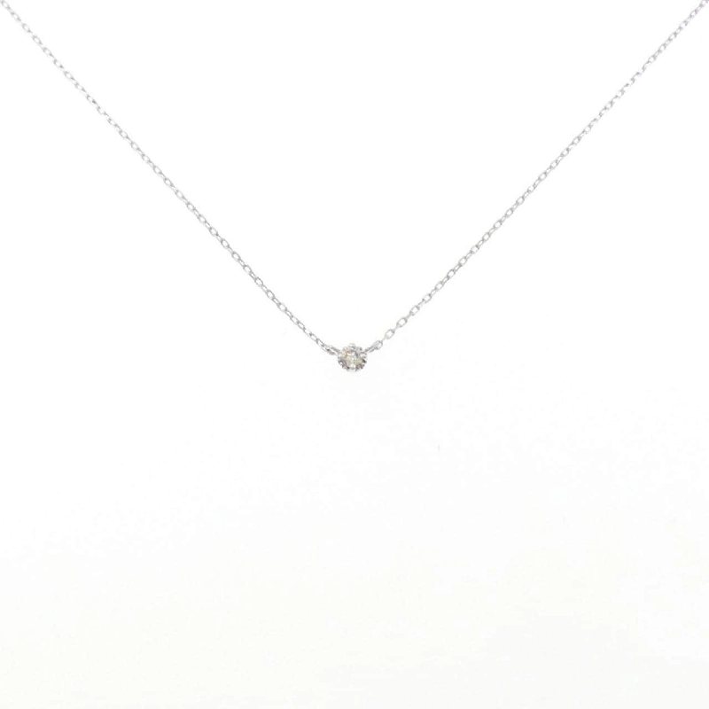 K18WG Solitaire Dây chuyền kim cương 0.05CT - Hàng hiệu Chính hãng 857669