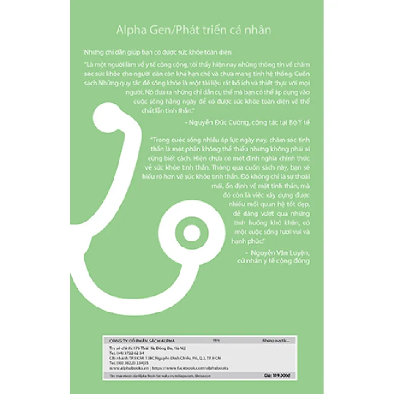 Những Quy Tắc Để Sống Khỏe (Tái Bản 2018) - Alpha Books biên soạn 691919