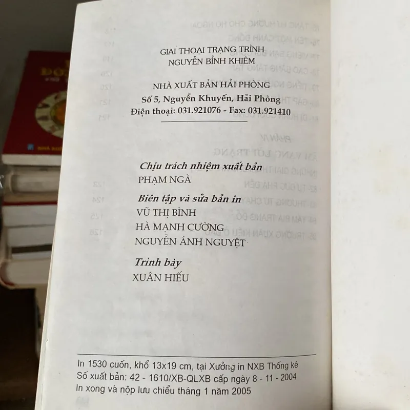 GIAI THOẠI TRẠNG TRÌNH NGUYỄN BỈNH KHIÊM (XB 2005) 567419