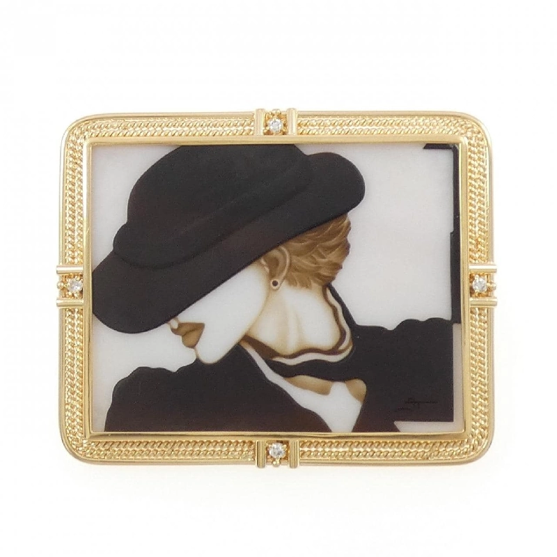 K18YG Mặt đá cam kết - Hàng hiệu Authentic 872089