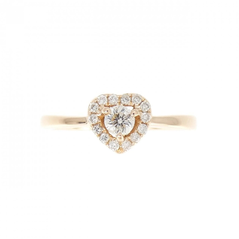 Nhẫn kim cương K18PG hình trái tim 0.10CT 673340