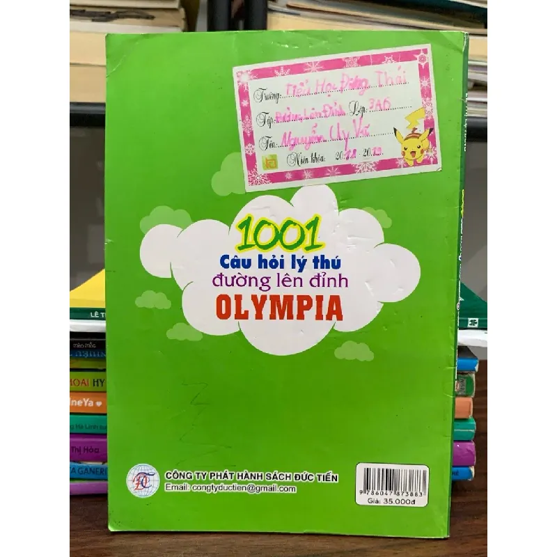 1001 câu hỏi lý thú đường lên đỉnh olympia- Lê Thị Lệ Hằng 600795