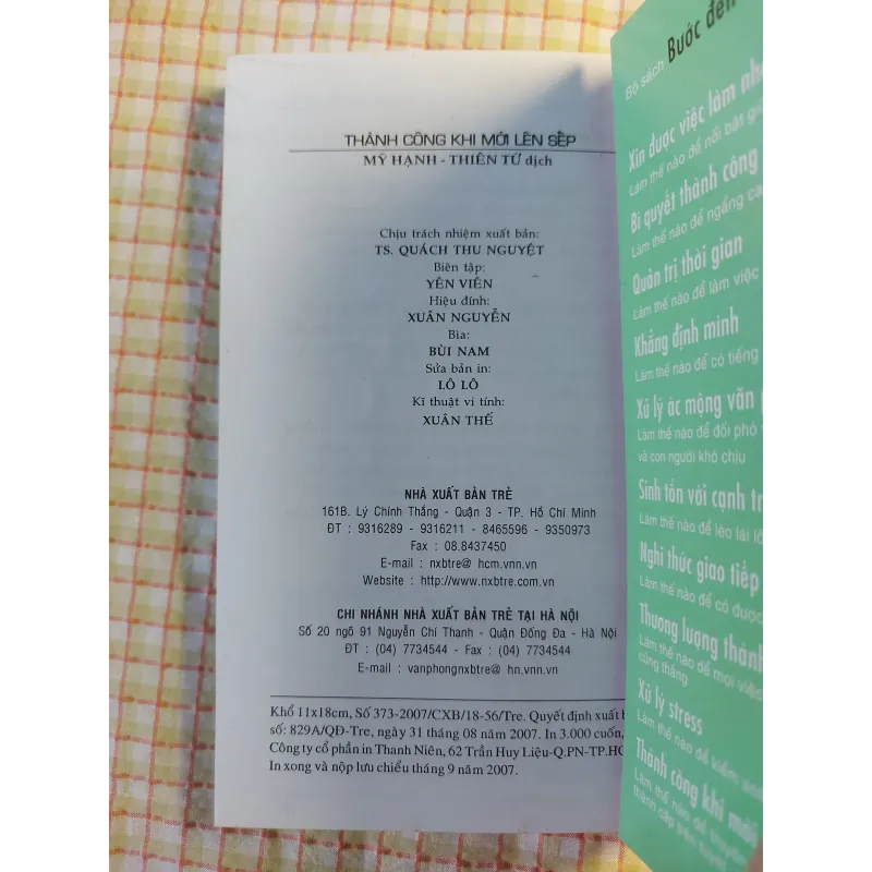 THÀNH CÔNG KHI MỚI LÊN SẾP • Thuộc bộ sách Bước Đến Thành Công 751851