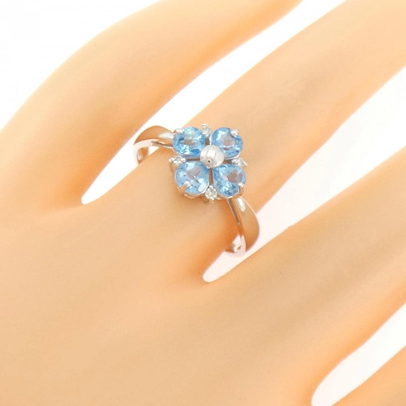 Nhẫn Blue Topaz K18WG - Hàng hiệu Chính hãng 847324
