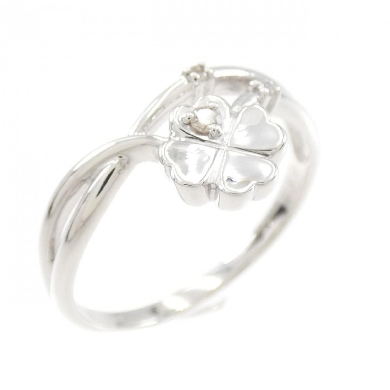 Nhẫn kim cương K18WG hình cỏ ba lá 0.03CT 672630