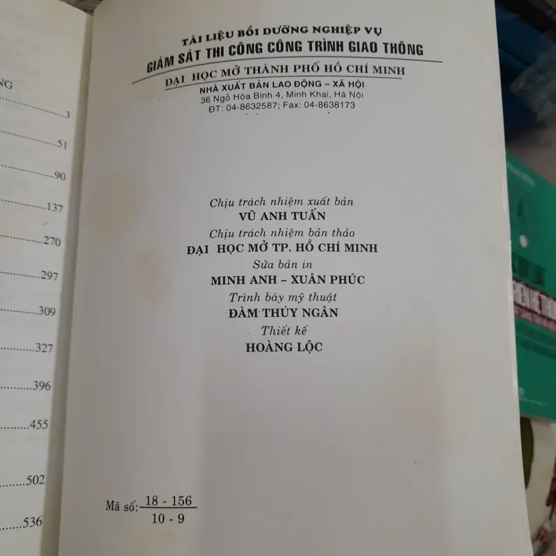 Bộ XD-Cục Giám Định CLCT. Bồi dưỡng Nghiệp vụ Giám sát TC CT Giao thông. 735497
