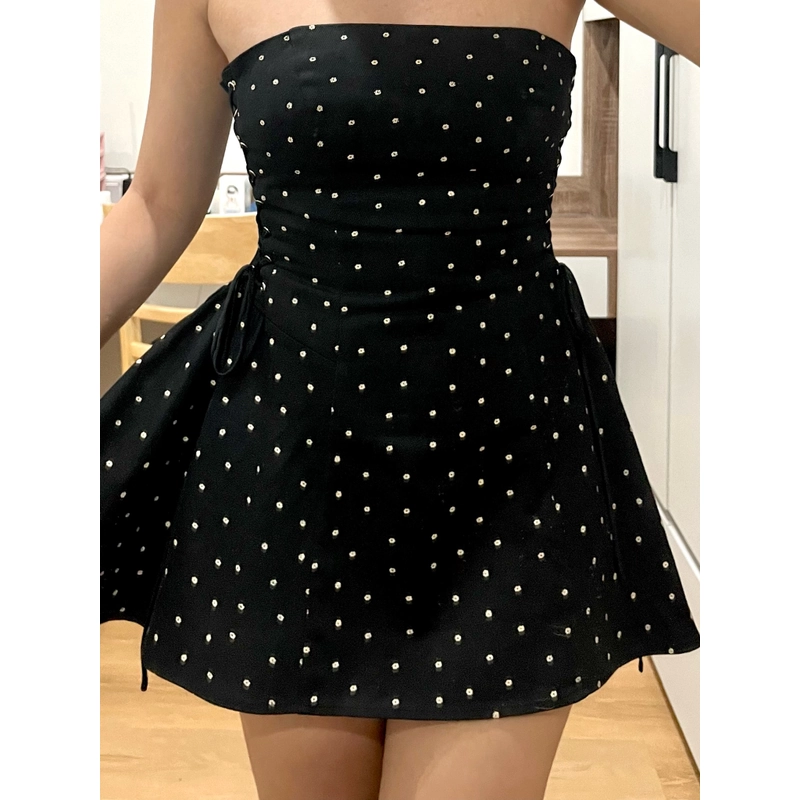 Đầm cúp ngực chấm bi OLV size M 499326