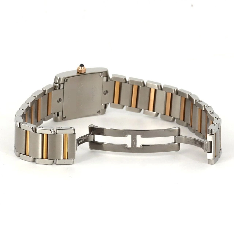 Cartier Tank Française SM PG Combo - Hàng giới hạn Giáng sinh 2009 W5010001 SSxPG Quarts - Hàng hiệu Authentic 875510