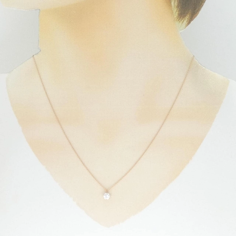 Dây chuyền kim cương K18PG 0.404CT H VS2 Tốt - Hàng hiệu Chính hãng 876064