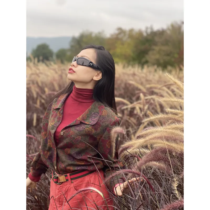 Áo sơmi nữ hoạ tiết vintage 673878