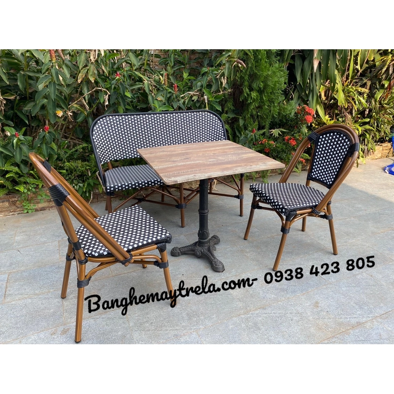 Ghế khung nhôm đan nhựa 444681