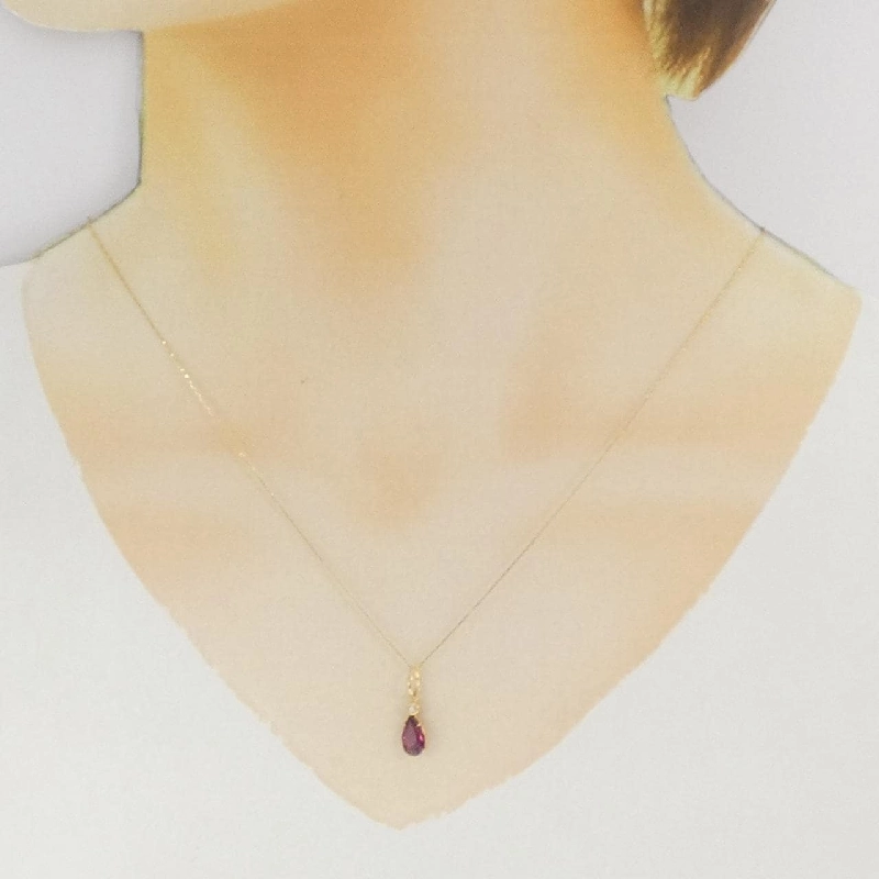K18YG Garnet Necklace - Hàng hiệu Authentic 857138