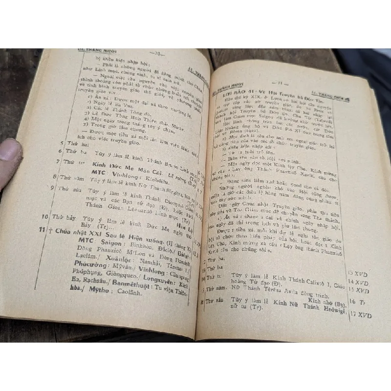 Lịch công giáo địa phận sài gòn 604369