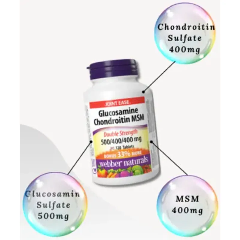 (Hàng CTY mới) Viên uống Glucosamine Webber Naturals nhập khẩu Canada - Hộp 120 viên 735862