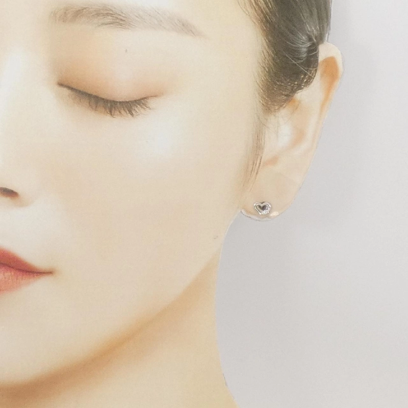 K18WG Bông tai kim cương hình trái tim 0.04CT - Hàng hiệu Chính hãng 867801