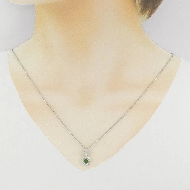 Dây chuyền Demantoid Garnet PT900/PT850 0.37CT - Hàng hiệu Chính hãng 859463