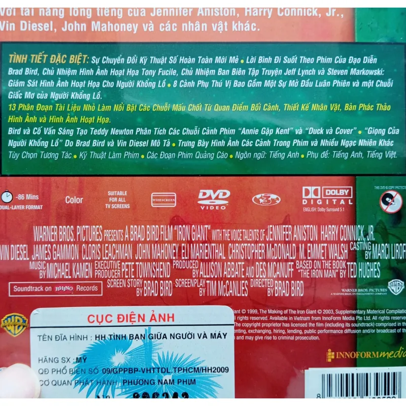 Đĩa gốc DVD phim The IRON giant Tình bạn giữa người và máy 1004902