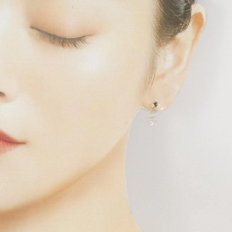 K18YG Bông tai Cubic - Hàng hiệu Chính hãng 864698