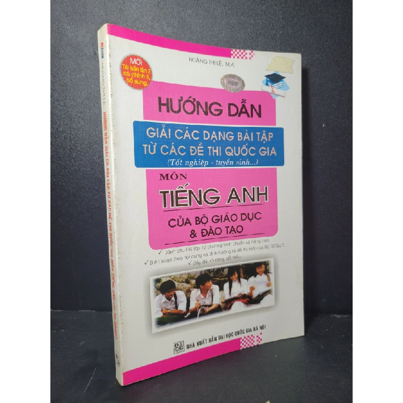 Hướng dẫn giải CD bài tập từ các đề thi quốc gia môn tiếng anh của bộ GD&DT mới 90% bẩn bìa, ố nhẹ 2010 Hoàng Thị Lệ HCM2205 GIÁO TRÌNH, CHUYÊN MÔN 461284