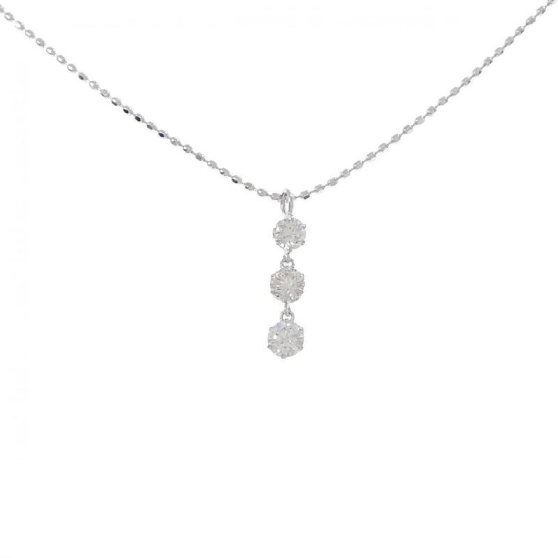 K18WG Dây chuyền kim cương ba viên 0.30CT - Hàng hiệu Chính hãng 857609