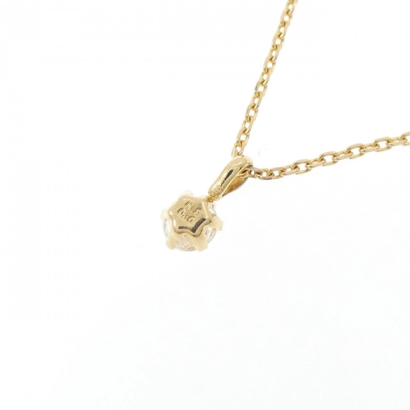 K18YG Solitaire Dây chuyền kim cương 0.10CT - Hàng hiệu Chính hãng 859627