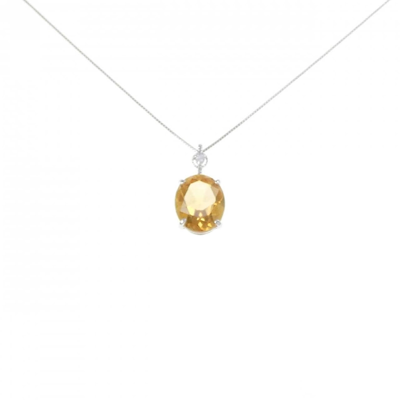 K18WG Mặt dây chuyền Citrine 4.26CT - Hàng hiệu Chính hãng 860460