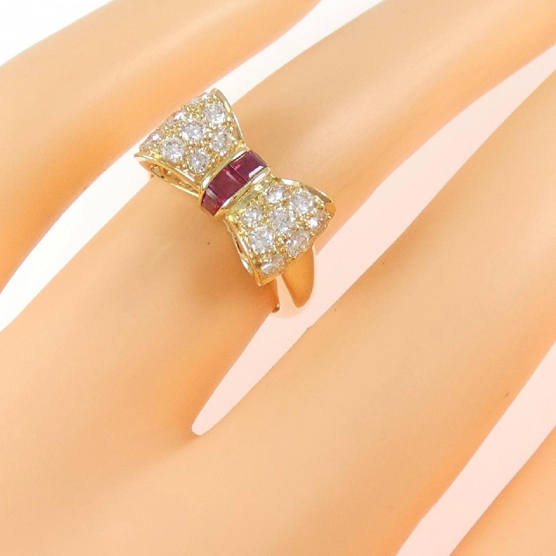 Nhẫn Ruby Ruy Băng 750YG - Hàng hiệu Chính hãng 849533