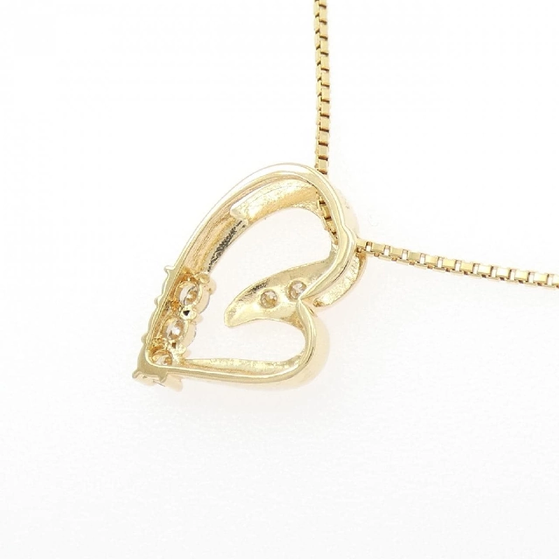 K18YG Dây chuyền kim cương hình trái tim 0.16CT - Hàng hiệu Chính hãng 860834