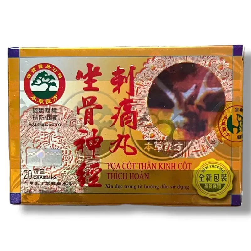 Viên uống đau nhức xương khớp Toạ cốt thần kinh cốt thích hoàn - Hộp 20 viên 800894