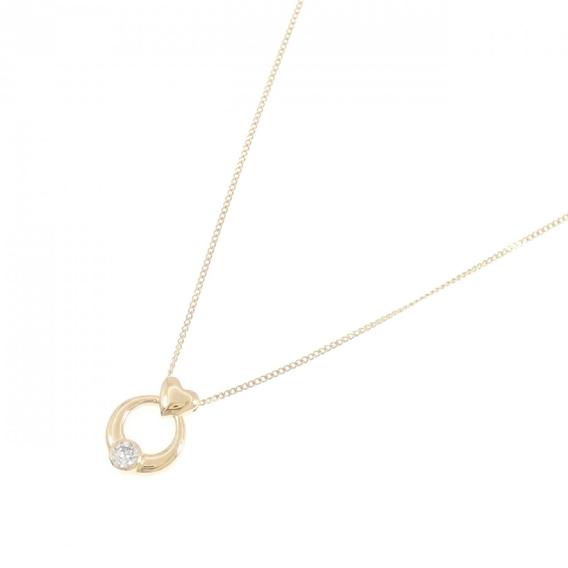 Dây chuyền kim cương hình trái tim K18YG 0.11CT - Hàng hiệu chính hãng 856981