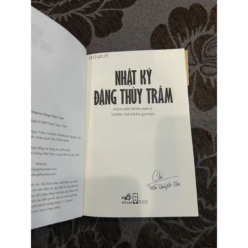 NHẬT KÍ ĐẶNG THUỲ TRÂM 603082