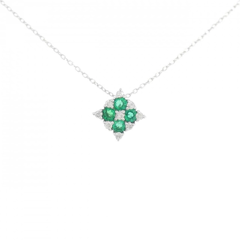 K18WG Emerald Necklace 0.25CT - Hàng hiệu Authentic 865893