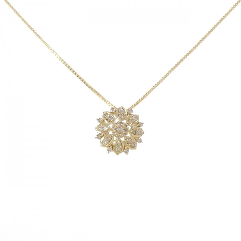 K18YG Hoa Kim Cương Dây Chuyền 0.20CT - Hàng hiệu Chính hãng 857595