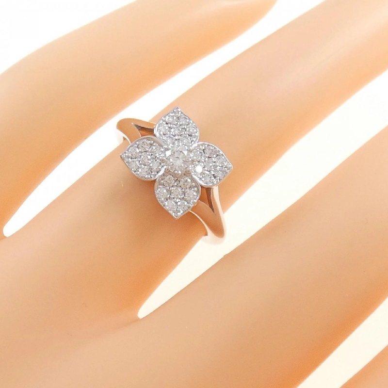 Nhẫn kim cương hoa K18WG 0.11CT - Hàng hiệu Authentic 859483