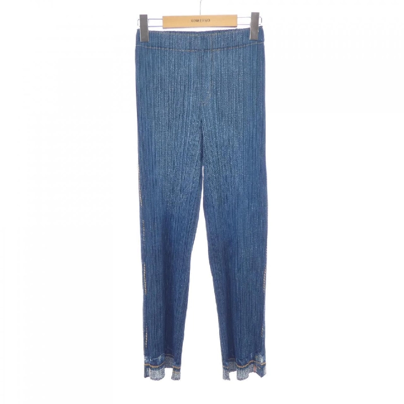 Pleats Please 2018 In chuyển denim PP81-JF694 7573022 Quần 646749