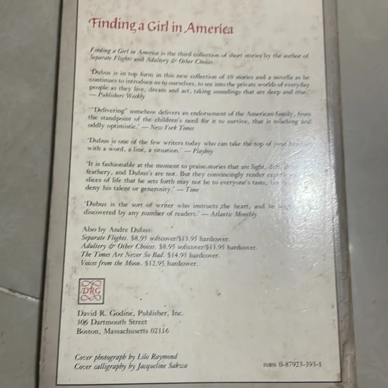 Finding a girl in America - Andre Dubus 1032200