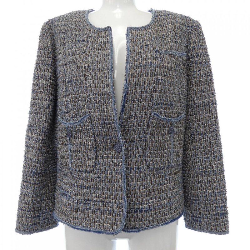 【Mã giảm giá】【Cổ điển】Áo khoác không cổ CHANEL 639790