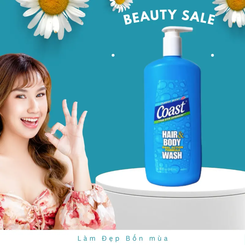 SỮA TẮM VÀ GỘI DÀNH CHO NAM COAST HAIR & BODY WASH (DẠNG VÒI) - 946ML 572093