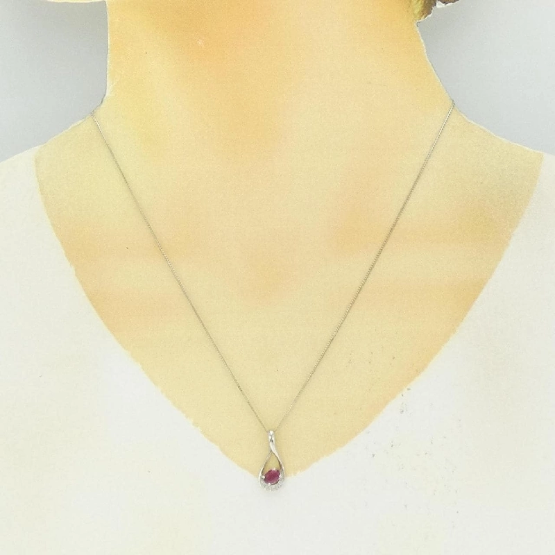 Dây chuyền ruby PT900/PT850 0.65CT - Hàng hiệu Authentic 859837