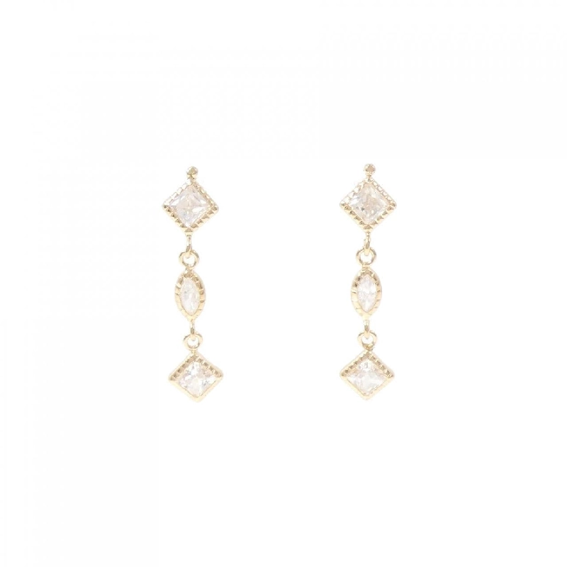 K18PG Bông tai Cubic - Hàng hiệu Chính hãng 869002